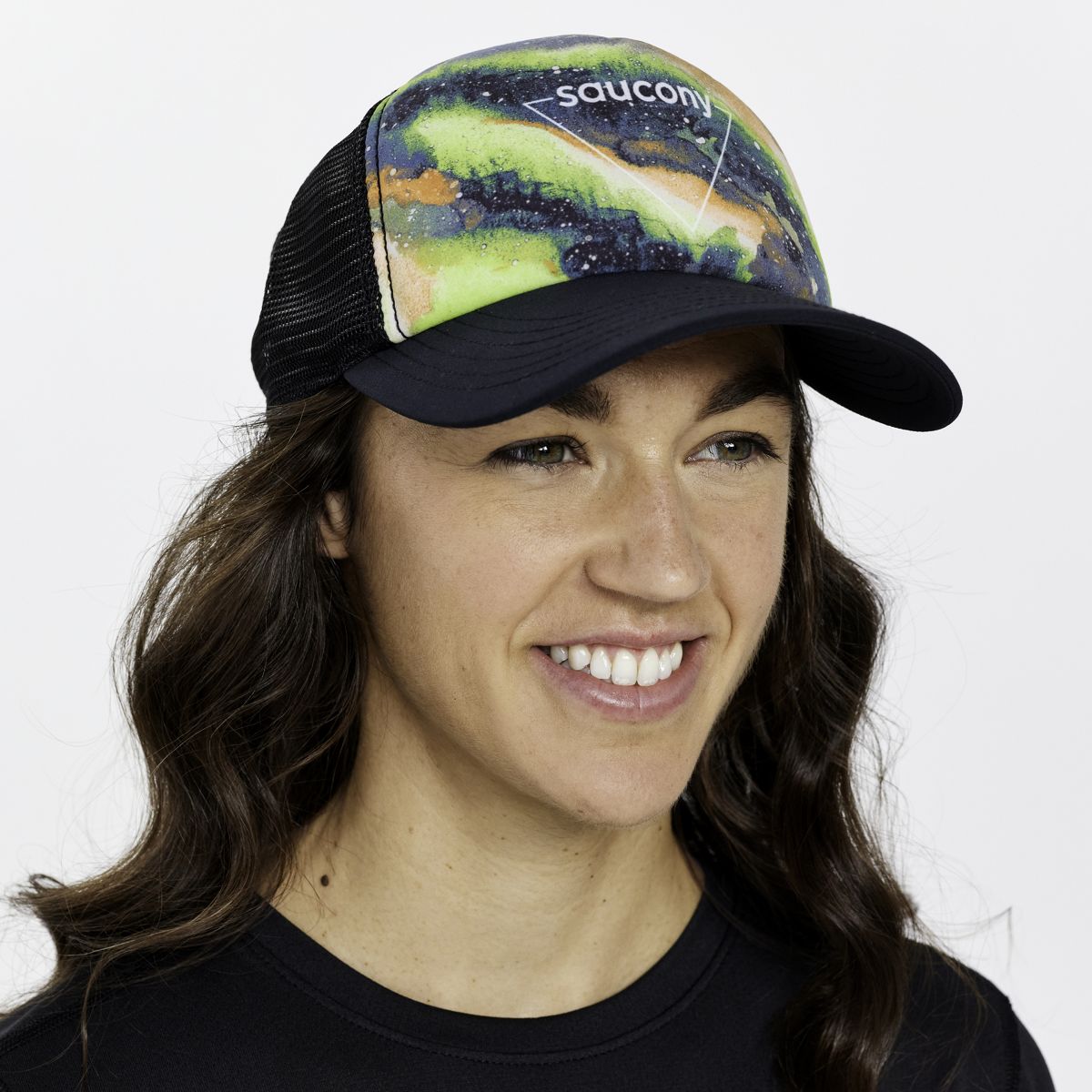 Saucony Foamie Trucker Hat, Black, dynamic