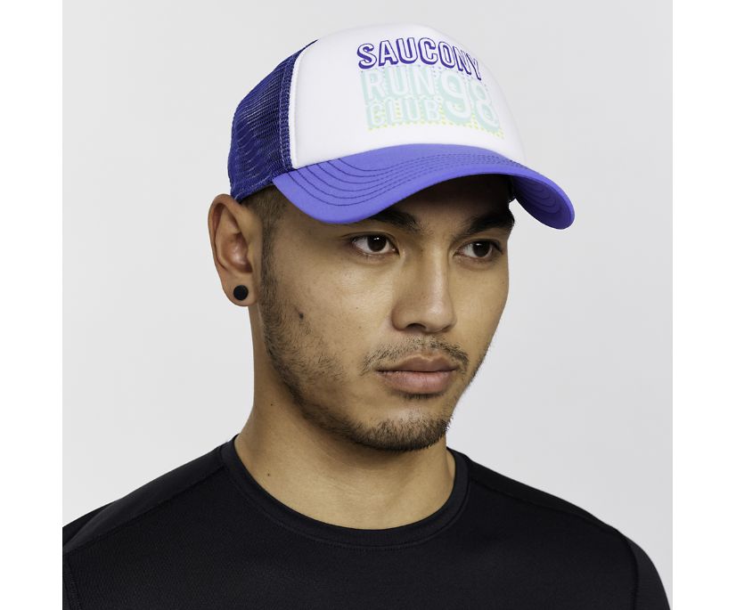 Saucony Foamie Trucker Hat, Blue Raz, dynamic 1