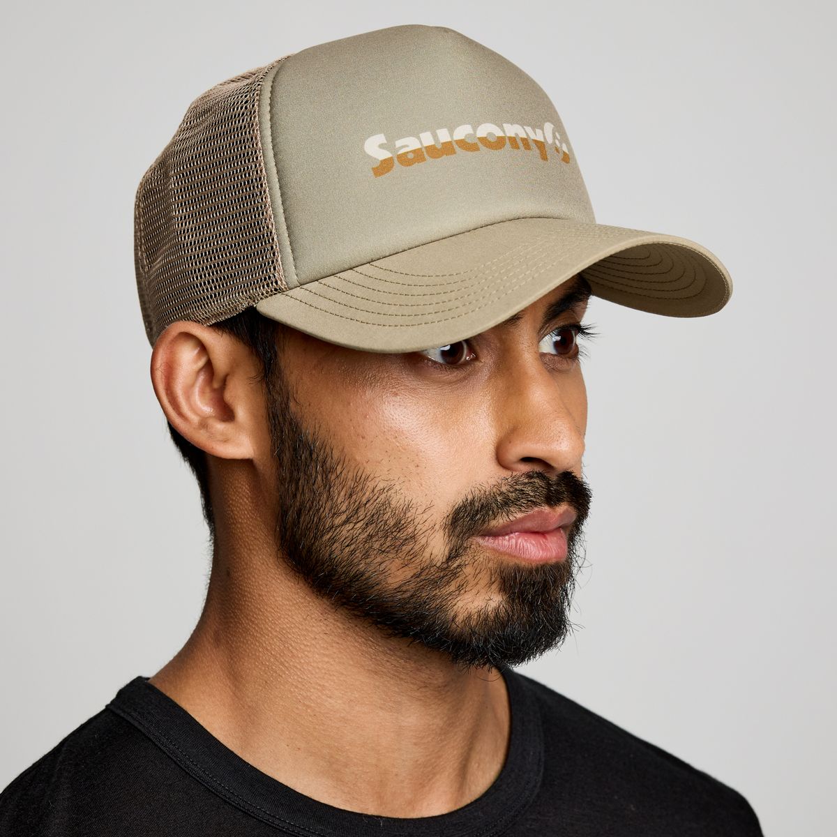 Saucony Foamie Trucker Hat, Coffee Graphic, dynamic