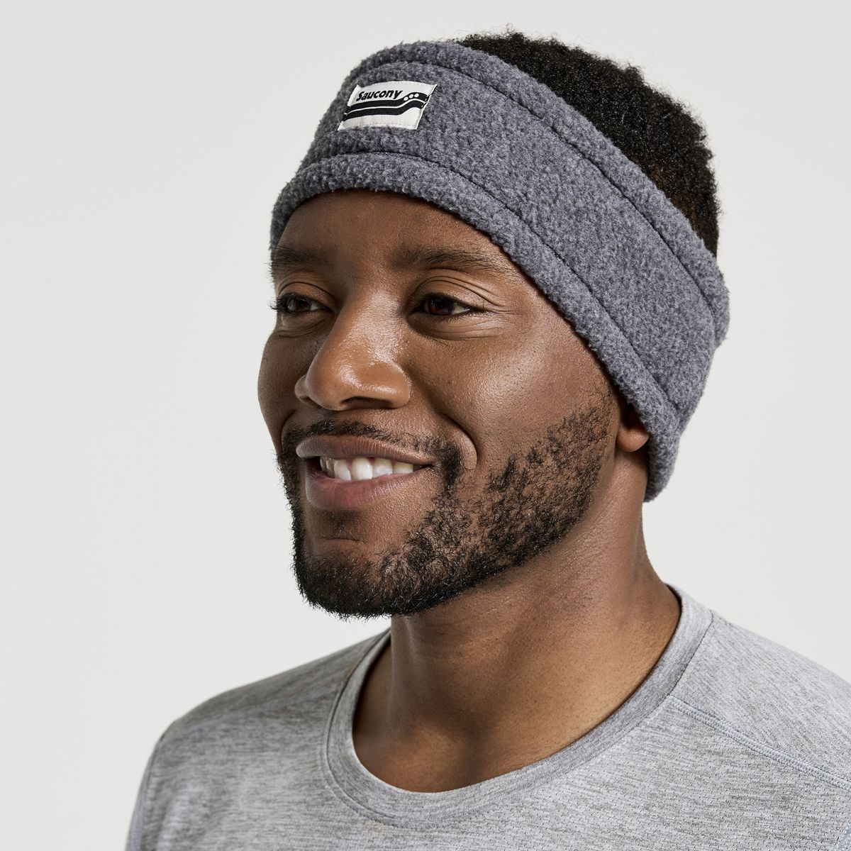 Rested Sherpa Headband, Black Heather, dynamic 3