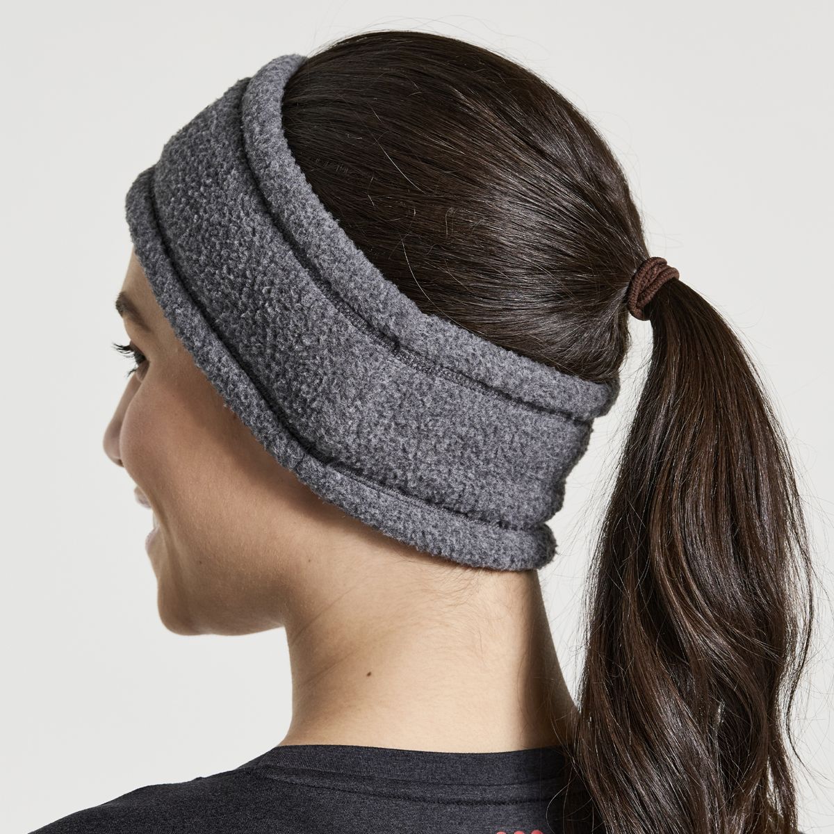 Rested Sherpa Headband, Black Heather, dynamic 2