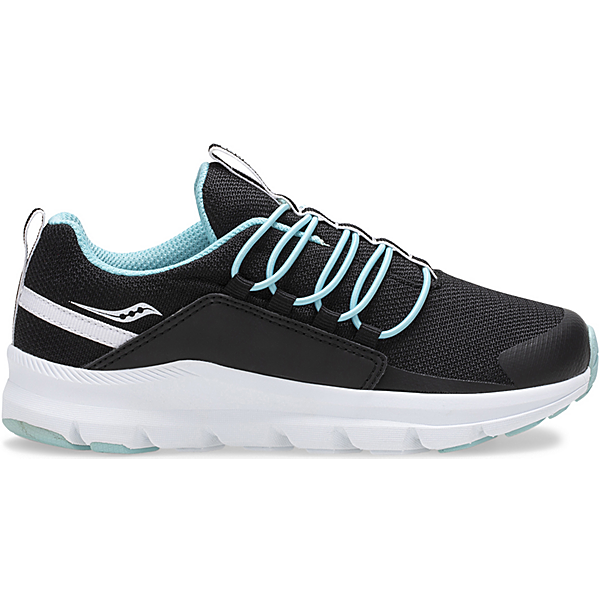Stretch & Go Sneaker, Black | Turquoise, dynamic