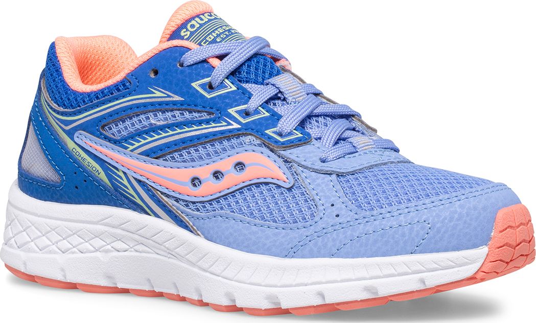 Cohesion 14 Lace Sneaker, Blue | Coral, dynamic 2