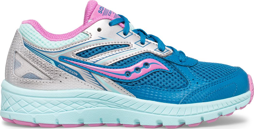 Cohesion 14 Lace Sneaker, Turq | Pink, dynamic 1