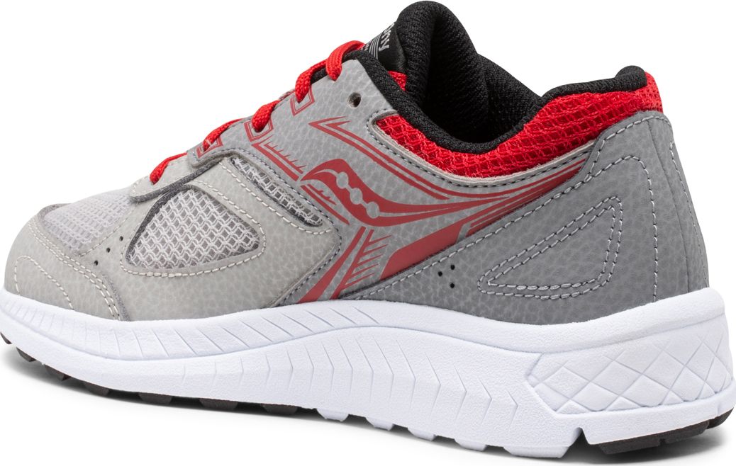 Cohesion 14 Lace Sneaker, Grey | Red, dynamic 3