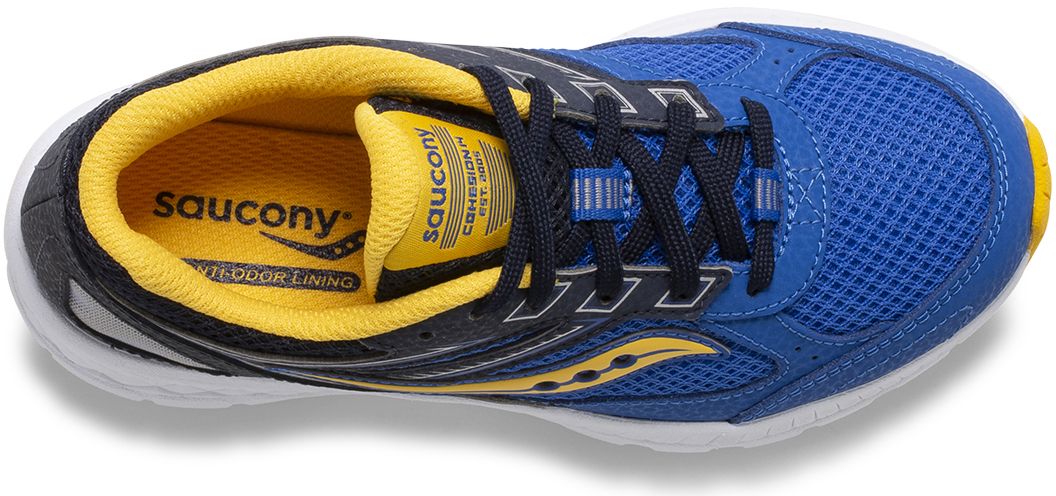 Cohesion 14 Lace Sneaker, Blue | Yellow, dynamic 5