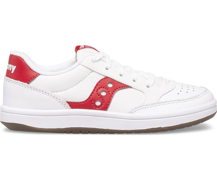 Jazz Court Sneaker, White | Red, dynamic 1