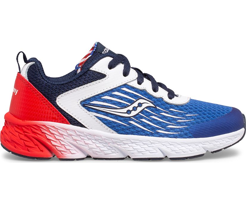 Wind Lace Sneaker, Red | White | Blue, dynamic 1