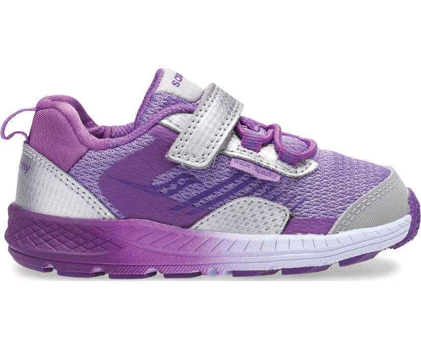 Wind Shield A/C Jr. Sneaker, Silver | Purple, dynamic
