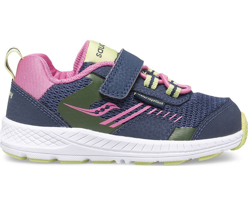 Wind Shield A/C Jr. Sneaker, Navy | Green | Pink, dynamic