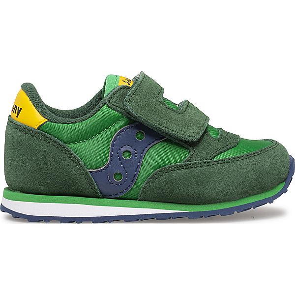 Baby Jazz Hook & Loop Sneaker, Green | Yellow | Blue, dynamic