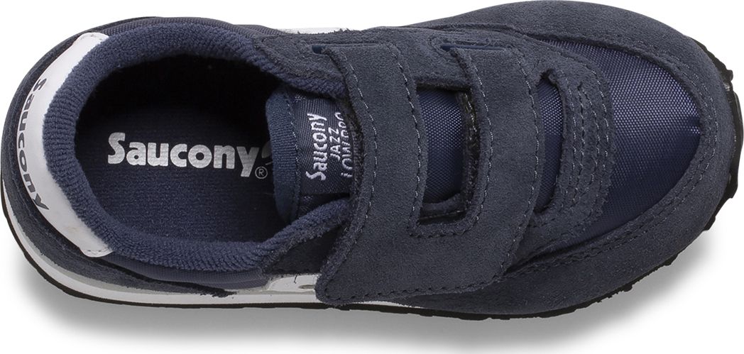 Baby Jazz Hook & Loop Sneaker, Navy | White, dynamic 5