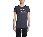 Ladies Play To Win T-Shirt, Heather Dk Grey, dynamic