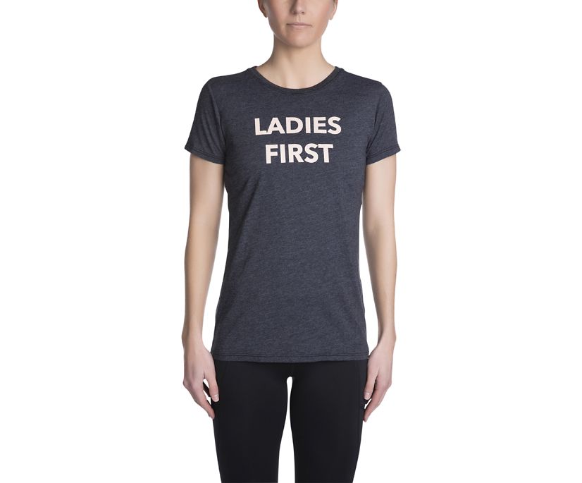 Ladies Play To Win T-Shirt, Heather Dk Grey, dynamic