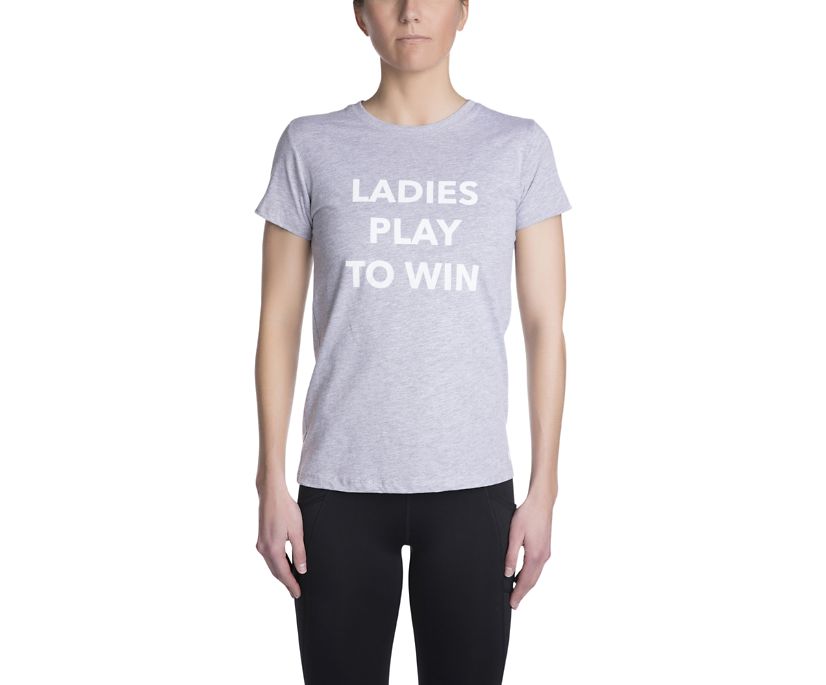 Ladies Play To Win T-Shirt, Heather Lt Grey, dynamic 1
