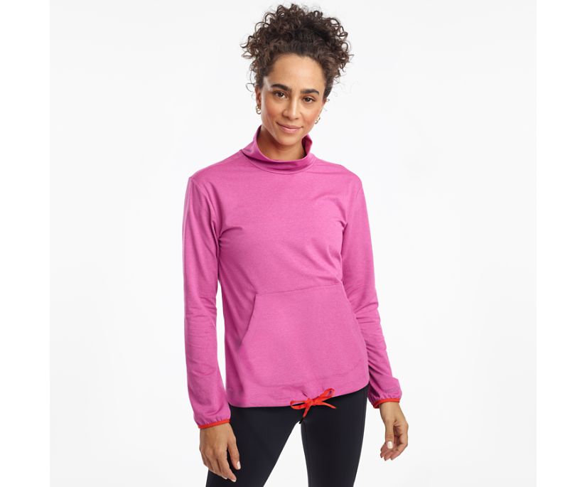 Sunday Pocket Top, Purple Orchid Heather, dynamic 1