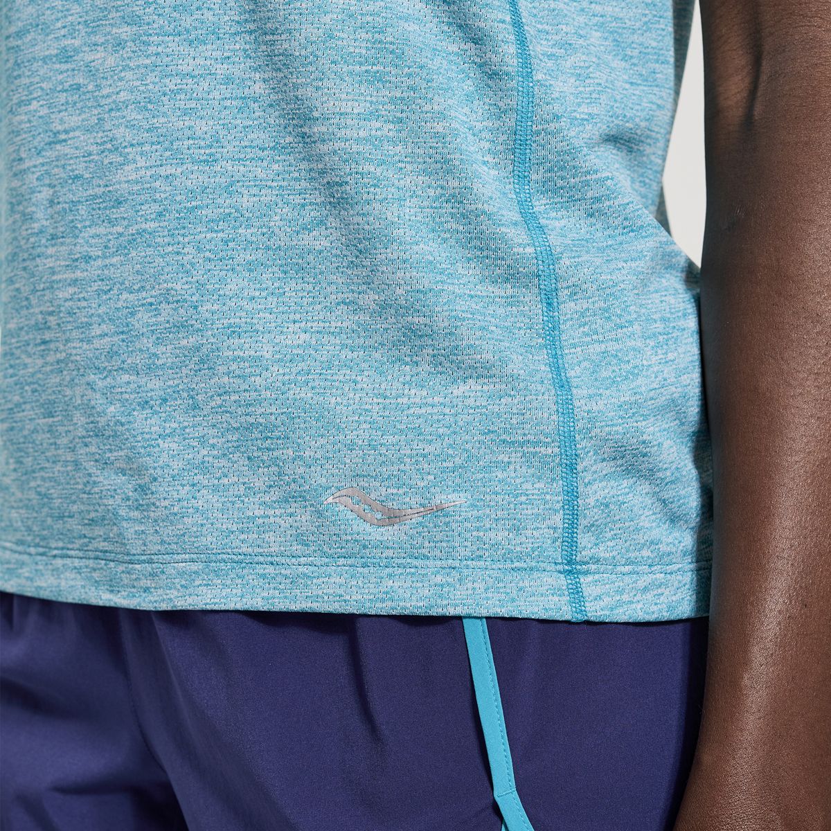 Stopwatch Singlet, Turquoise Heather, dynamic 3