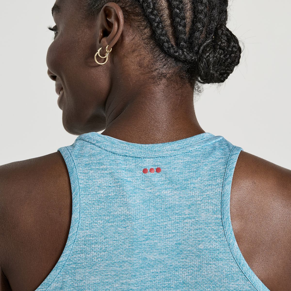 Stopwatch Singlet, Turquoise Heather, dynamic 4