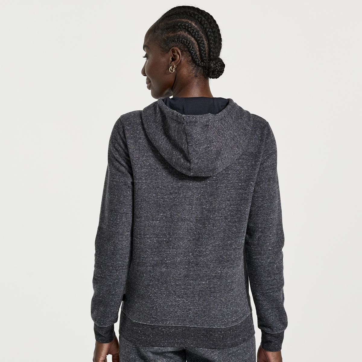 Rested Hoodie, Black Heather, dynamic 2