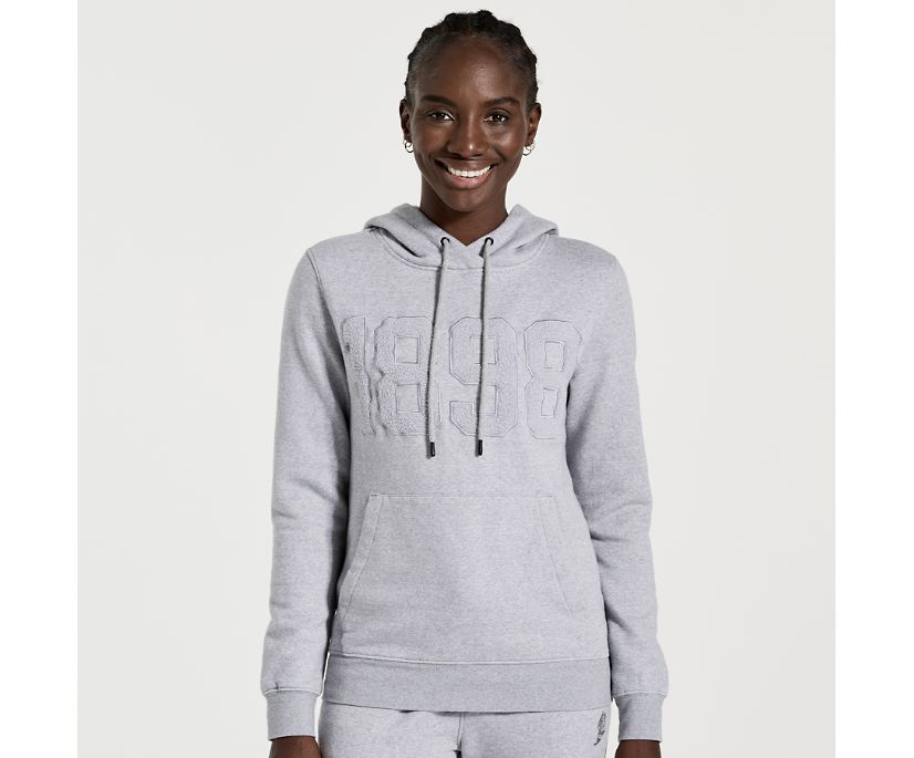 Rested Hoodie, Light Grey Heather, dynamic 1