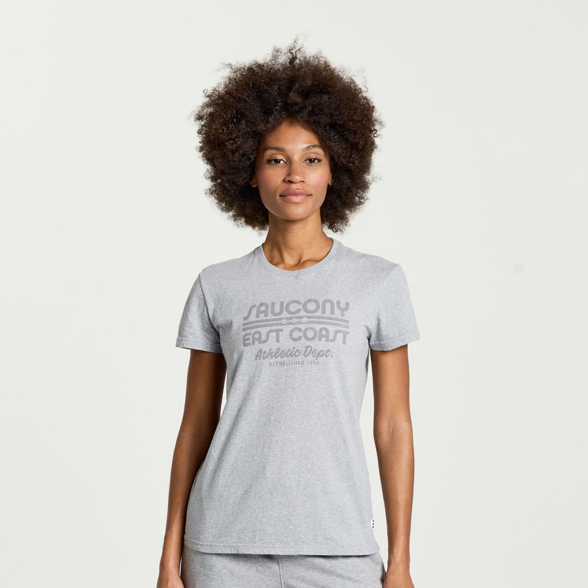 Saucony t shirts womens on sale grey