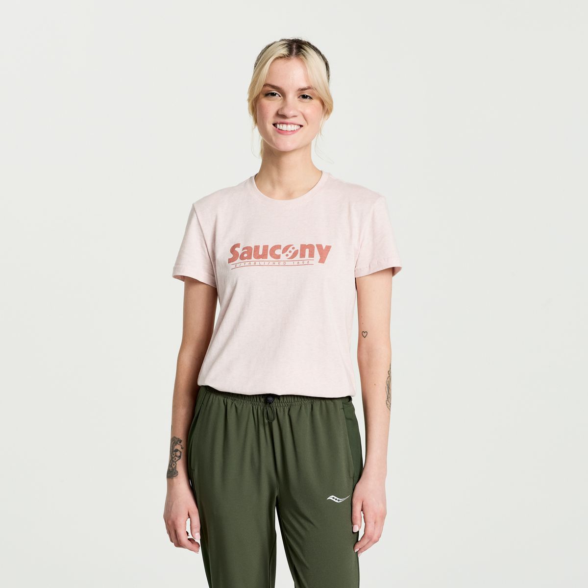 Saucony t shirts womens on sale brown