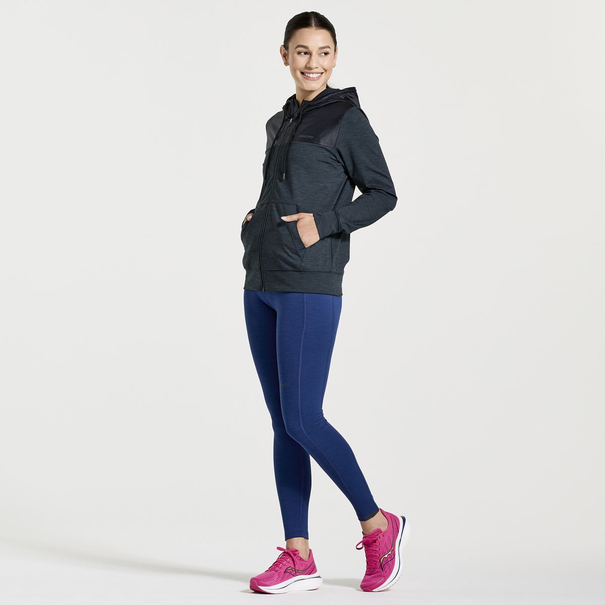 Solstice Zip Hoody, Black Heather, dynamic 6