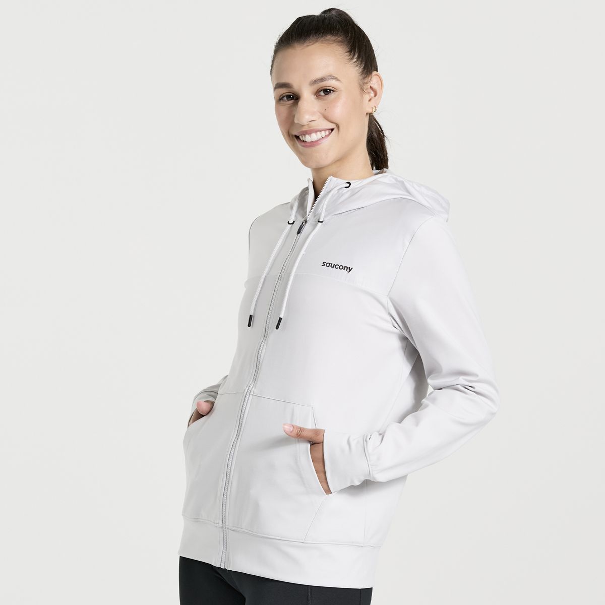 Solstice Zip Hoody, Crystal, dynamic