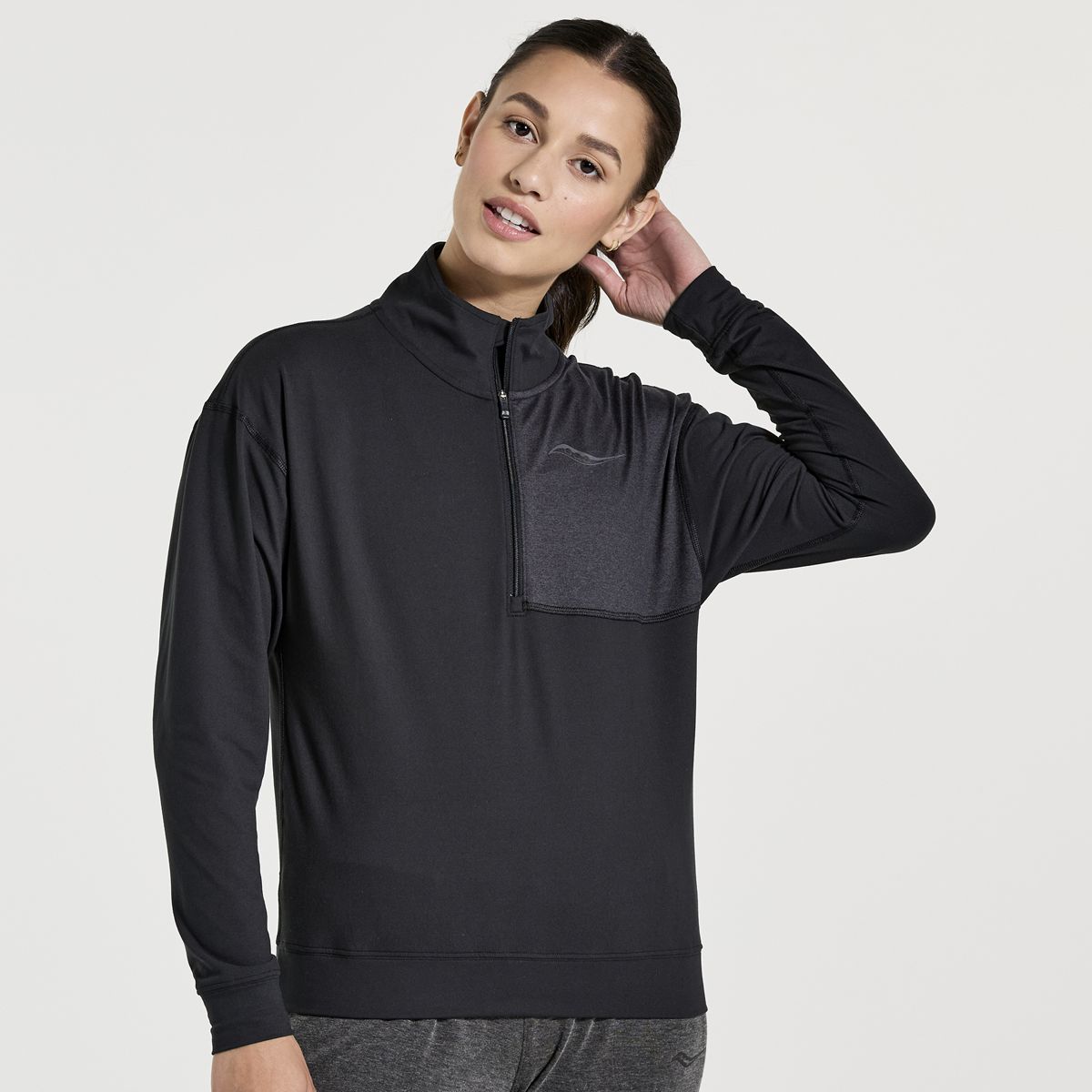 Sunday 1/4 Zip, Black, dynamic