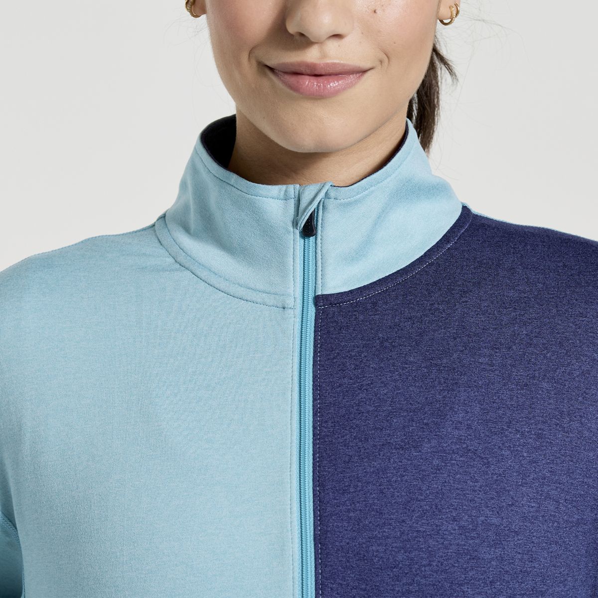 Sunday 1/4 Zip, Rainfall Heather, dynamic 3