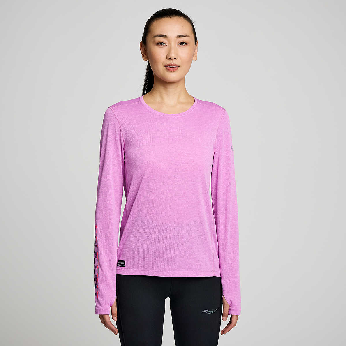 Stopwatch Graphic Long Sleeve, Grape Heather Graphic, dynamic 1