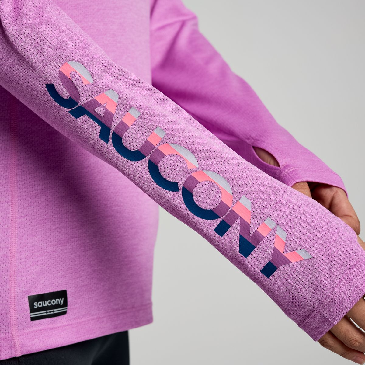 Stopwatch Graphic Long Sleeve, Grape Heather Graphic, dynamic 5