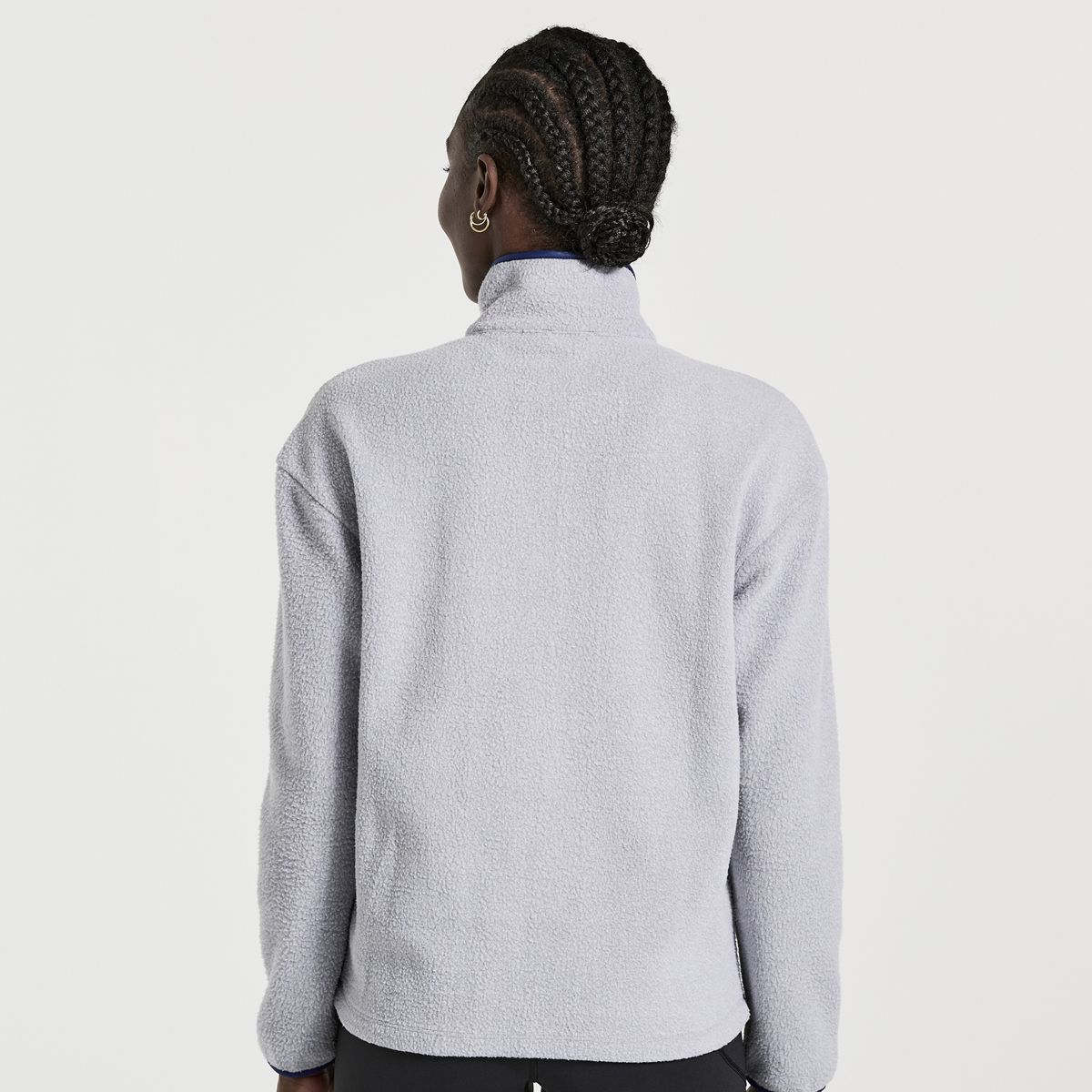 Rested Sherpa 1/4 Zip, Light Grey Heather, dynamic 2