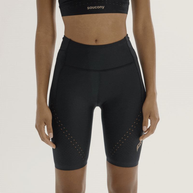 Pinnacle 8" Tight Short, Black, dynamic 8