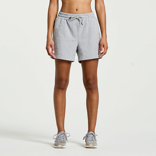Rested Sweat Short, Light Grey Heather Graphic, dynamic