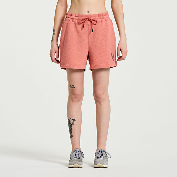 Rested Sweat Short, Soot Heather Graphic, dynamic