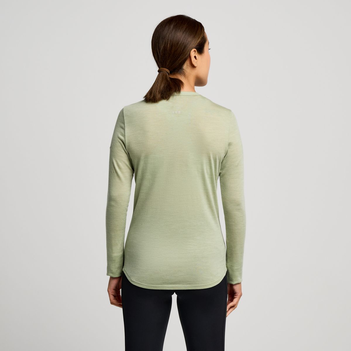 Peregrine Merino Long Sleeve, Sage Heather, dynamic 2