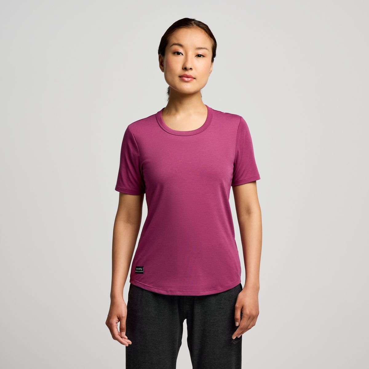 Triumph Short Sleeve, Plum, dynamic