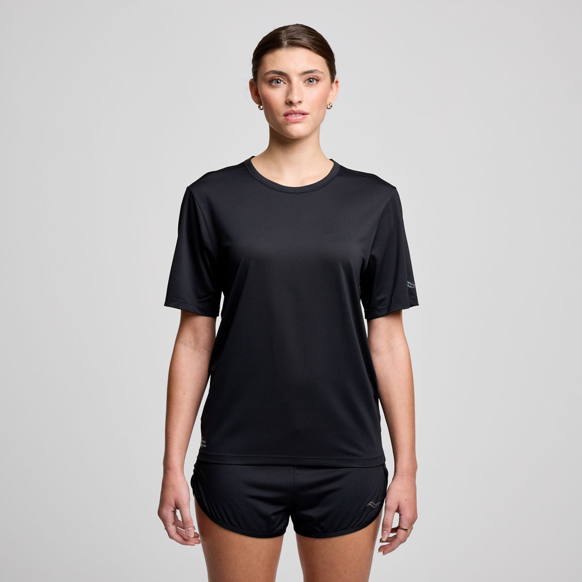 Stopwatch Short Sleeve, Black, dynamic