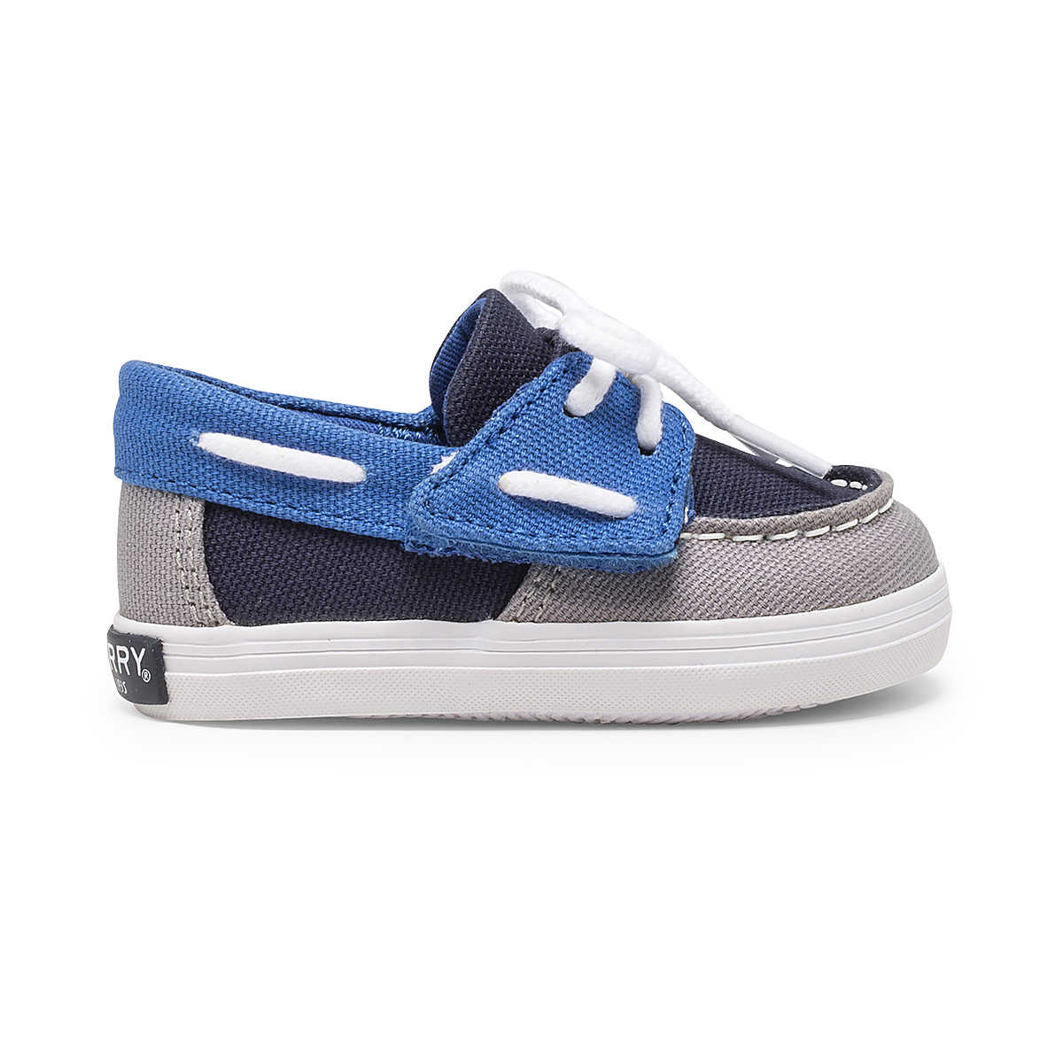 Intrepid Crib Boat Shoe, Grey/Blue, dynamic 1