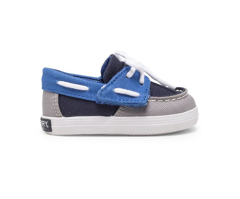 Intrepid Crib Boat Shoe, Grey/Blue, dynamic 1