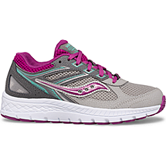 Cohesion 14 Lace Sneaker, Grey | Magenta | Turq, dynamic