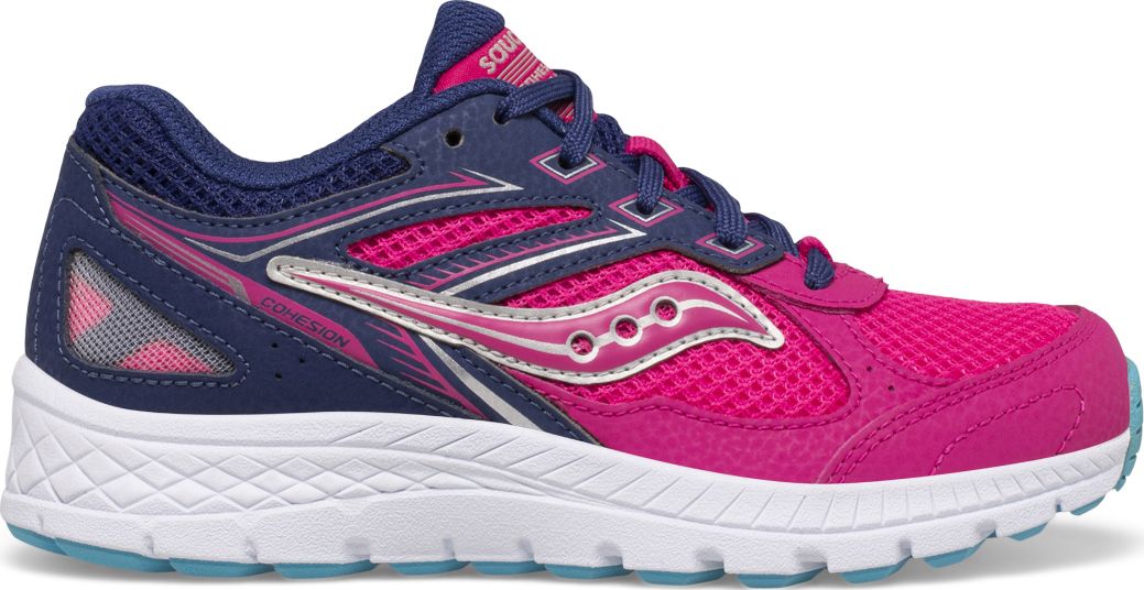 Cohesion 14 Lace Sneaker, Pink | Navy, dynamic