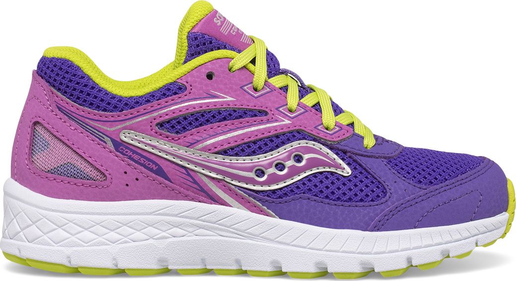 Cohesion 14 Lace Sneaker, Purple | Green, dynamic 1