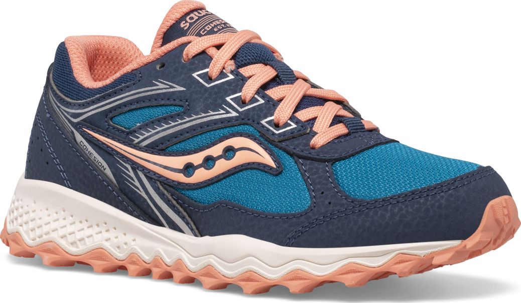 Cohesion TR14 Lace Sneaker, Navy | Teal | Coral, dynamic 2