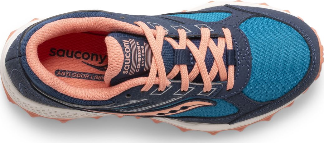 Cohesion TR14 Lace Sneaker, Navy | Teal | Coral, dynamic 5