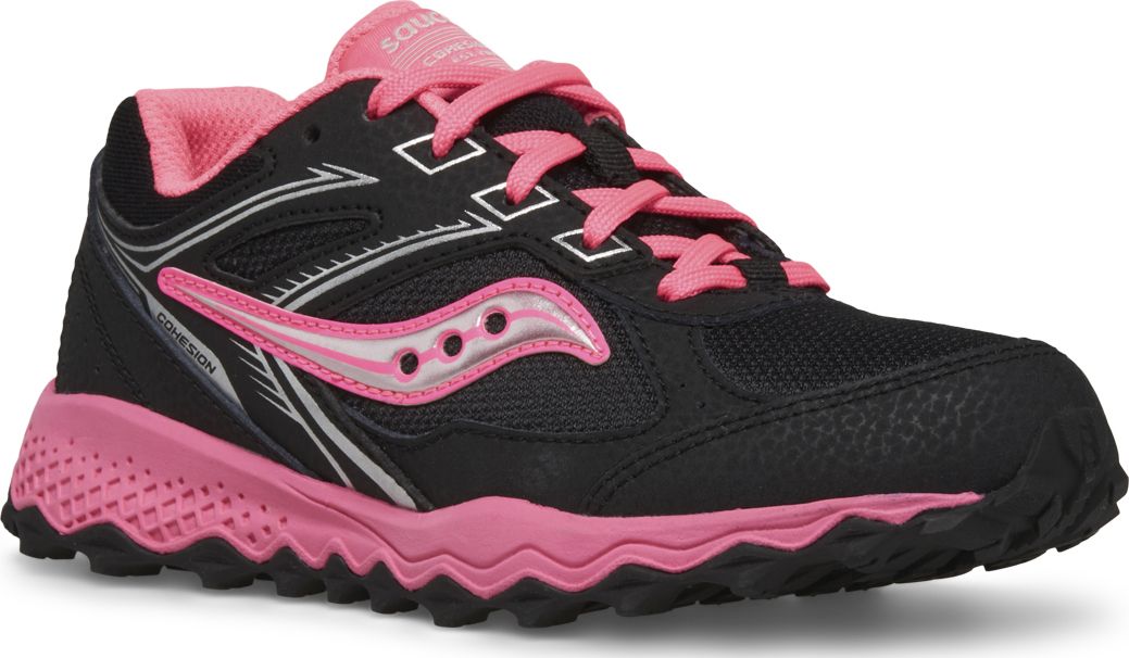 Cohesion TR14 Lace Sneaker, Black | Pink, dynamic 2