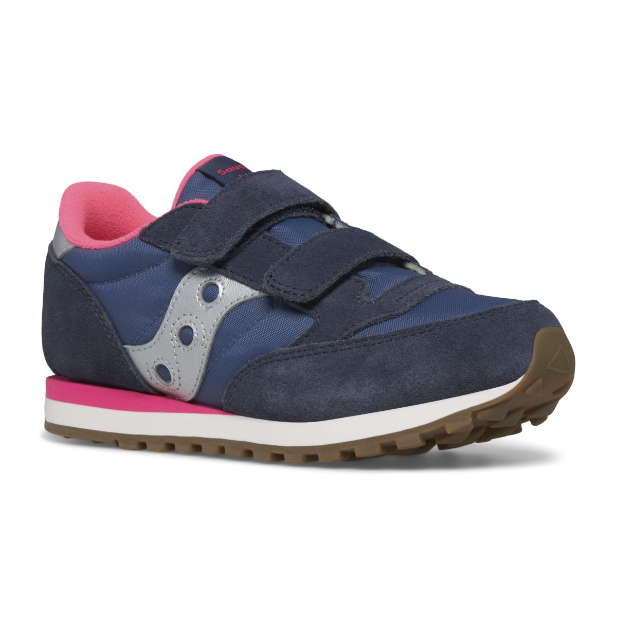 Jazz Double Hook & Loop, Navy/Silver/Pink, dynamic 2