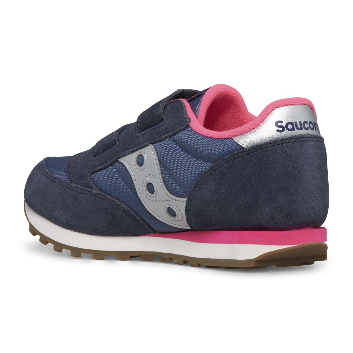 Jazz Double Hook & Loop, Navy/Silver/Pink, dynamic 3