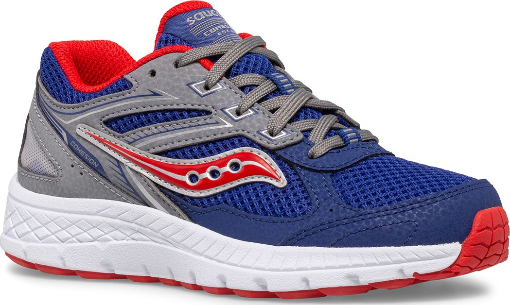 Cohesion 14 Lace Sneaker, Navy | Red, dynamic 2